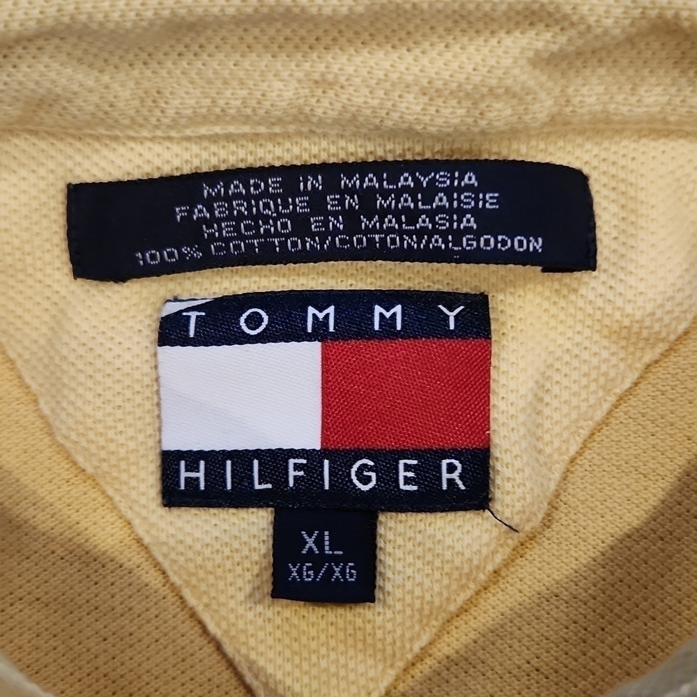 3/$20 Tommy Hilfiger Yellow Stripes Polo Shirt - Picture 6 of 9